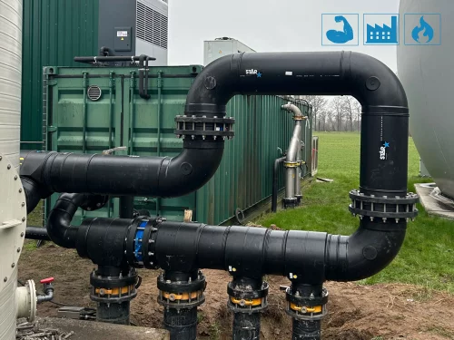 Vorfertigung für eine Biogasanlage