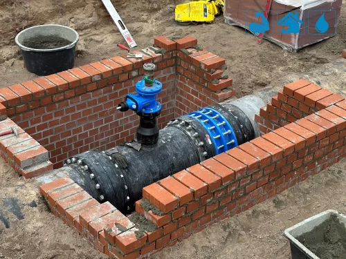 T-Stück, gesattelt als Molchschleuse